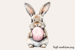 Pastel Pink Easter Watercolor Clipart PNG Product Image 1