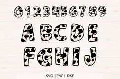 Cow Print Alphabet SVG, Farmhouse Animal Letters Product Image 2