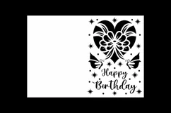 Floral Heart Birthday Card Cover & Real Product Preview Product Image 2