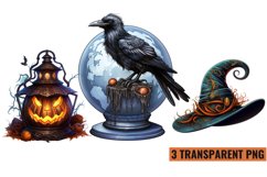 Watercolor Halloween Clipart Sublimation, PNG Product Image 1