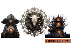 Watercolor Halloween Witch sublimation , PNG Product Image 1