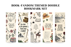 Cute Bookish Doodle Bookmark Set|Fandom Inspired Reading Product Image 2
