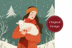Winter Tumbler Wrap, Christmas Sheep Tumbler Sublimation Product Image 2