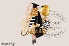 Graduation Blonde Girl PNG Congrats Grad Tumbler Mug Design Product Image 2