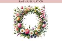 Spring wreath png design for T-shirts Product Image 2