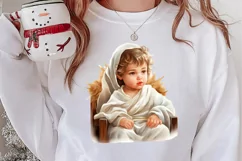 Christmas Baby Jesus Watercolor Clipart, Christmas Baby Jesu Product Image 2