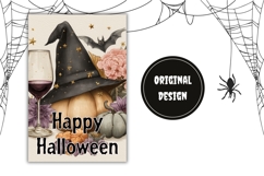 Cartoon Halloween Hat Garden Flag, Happy Halloween Print Product Image 2