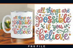 All things are possible if you believe, Motivational quotes Product Image 2