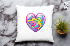 Pastel Swirl Heart Love Clipart Sublimation SVG PNG Product Image 3