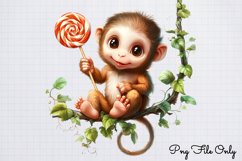 Lollipop Animals Clipart PNG Product Image 1