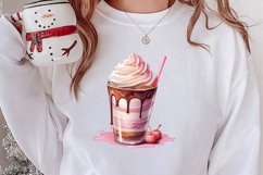 Pink Christmas Coffee Sublimation Clipart, Christmas PNG Product Image 2