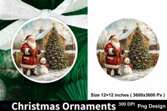 Christmas Ornaments PNG Round Sign PNG, Christmas Round Sign Product Image 1