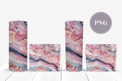Pink Marble Tumbler Template, Blue Marble Tumbler Design Product Image 2