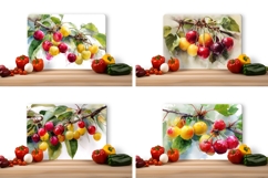 Berry Cutting Board, Cherry Cutting Board, Cherries PNG Product Image 2
