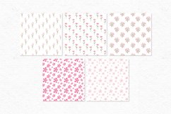 Cute watercolor papers with pink flowers Product Image 2
