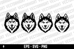 vector logo of a Siberian Husky or wolf's head Product Image 2