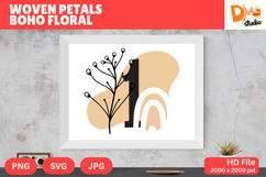 Woven Petals Boho Floral Monogram Product Image 1
