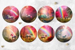 Unicorn, Horse | Round earring Sublimation design bundle Product Image 2