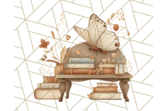 Cottagecore Butterfly and Book PNG Clipart Reading Elements Product Image 2
