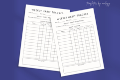 Minimal Weekly Habit Tracker Template | Canva Habit Planner Product Image 2