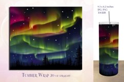 Northern lights Tumbler Wrap Sublimation Product Image 1