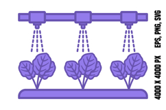 Purple Precision Drip Irrigation Icon Product Image 1