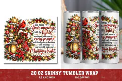 Christmas Memorial 20oz Tumbler Wrap, Cardinal Christmas Rem Product Image 1