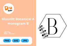 Moonlit Botanical Monogram Product Image 1