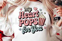 My Heart Pops for You Sublimation PNG, Heart Pops PNG Product Image 2