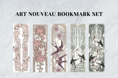 Vintage Art Nouveau Bookmark,Elegant Floral Animal Design Product Image 2