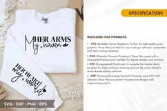 Her Arms My Haven SVG - Mother's Day Sleeve T shirt Design Product Image 2