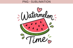 Watermelon Time PNG | Cute Summer Watermelon Design | Summer Product Image 2