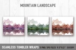 Watercolor mountain landscape Tumbler wraps seamless design Product Image 2