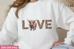 Love PNG, Highland Cow Sublimation PNG Product Image 2