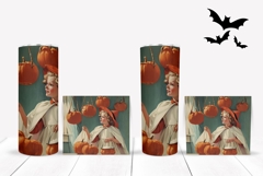 Vintage Halloween Tumbler Wrap, Pumpkins Tumbler Design Product Image 2