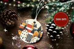 Christmas Village Ornament, Winter Village Ornament Product Image 2