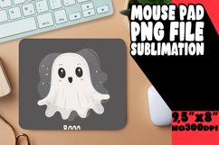 Watercolor Halloween Ghost Mouse Pad PNG Product Image 1