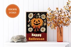 Happy Halloween Greeting Card, Halloween Pumpkin PNG Product Image 2