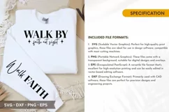 Walk by Faith Not Sight - Christian SVG T-Shirt Design Product Image 2