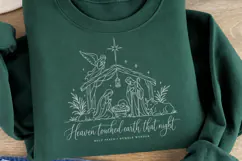 Heaven Touched Earth Nativity Christmas PNG, Christian Nativ Product Image 2