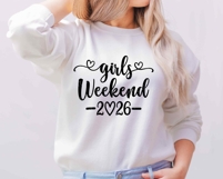 Girls Weekend 2026 SVG, Holiday, Summer Vacation 2026 Shirt Product Image 3