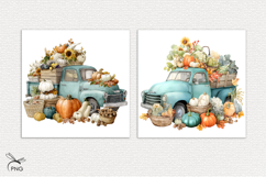 Autumn truck digital paper Product Image 2