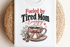 More Coffee Less Chaos Mom PNG, Tired Mom Coffee Club Sublim Product Image 2