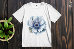Blue Anemone Flower Clipart Sublimation PNG Product Image 2