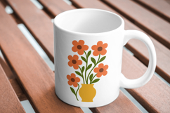 Retro Floral Arrangement Abstract Summer Flowers Product Image 2