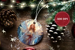 Christmas Ornament Design, Christmas Angel Product Tag Product Image 2