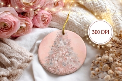 Pink Christmas Tree Ornament, Christmas Ornament Design Product Image 2
