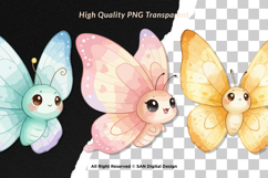 15 Bundle Watercolor Cute Butterfly Kids Animal Caterpillar Product Image 2