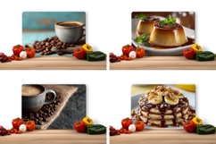 Pancakes Cutting Board, Coffee Cutting Board, Pancake PNG Product Image 2