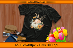 Rustic Fall Pumpkins and Sunflowers Sublimation PNG Product Image 2